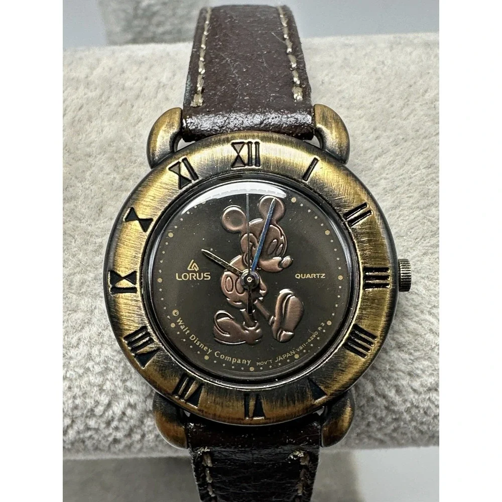 Lorus V811-4290 Disney Mickey Mouse‎ Vintage Ladies Rare New Battery 27MM 6.75